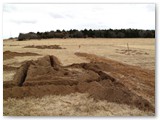 Footing trenches for Dan's observatory.  The treeline to the east blocks a large part of the Oklahoma City light dome.