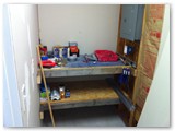 Dan's workbench and storage area.